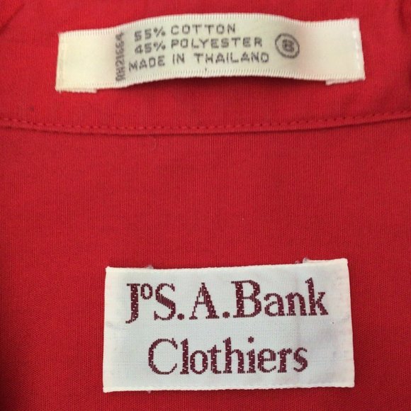 Jos A Bank Clothiers - Red hidden button front blouse - Picture 9 of 10